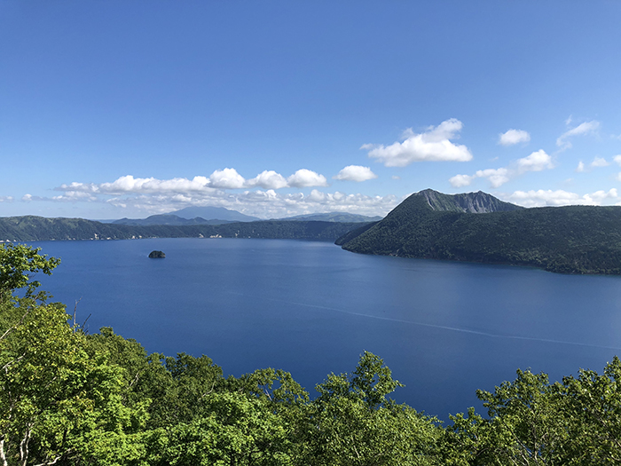 北海道旅紀行回顧画 60 摩周湖を望む-